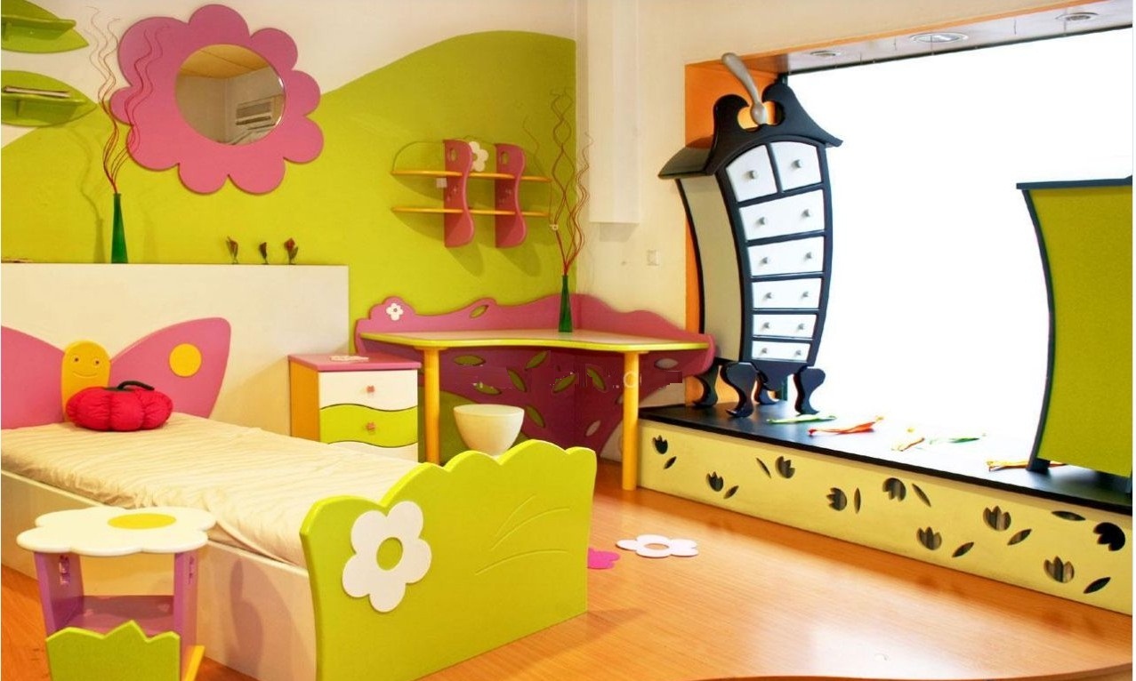 Contemporary Kid Applying Exciting Contemporary Kid Room Ideas Applying Flowers Room Design With Single Bed And Nightstand Drawers Furnished With Corner Desk And Completed With Wall Cabinet Plus Mirror Kids Room 15 Trendy Kids Room Ideas For The Bold Modern Home