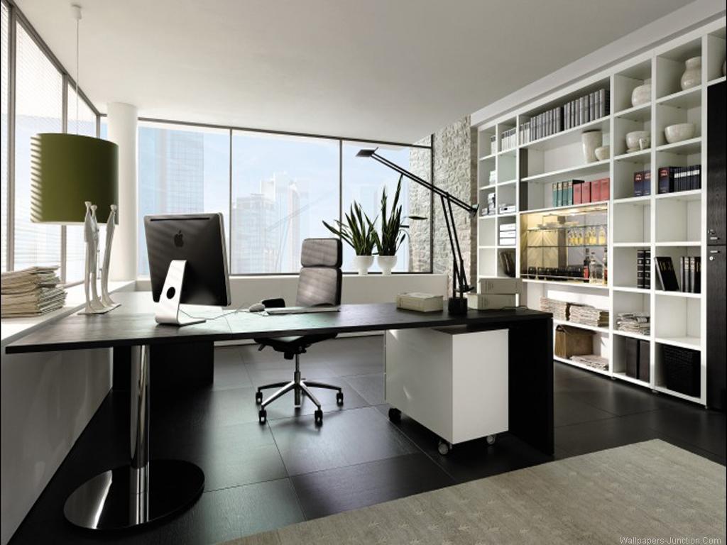 Office Interior Black Exciting Office Interior Design Applying Black Flooring Matched With White Cabinet Furnished With Black Sectional Desk Completed With Computer Sets And Pedestal Chair Interior Design Trying To Make The Unique Office Interior Design
