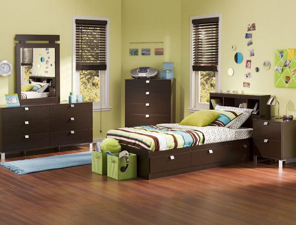Boys Bedroom Dark Extraordinary Boys Bedroom Ideas With Dark Brown Color Furniture Including Platform Bed Also Bookcase Headboard And Nightstand Completed With Vanity And Cabinet Bedroom Boys Bedroom Ideas: The Important Aspects