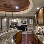 Finished Basement Granite Extraordinary Finished Basement Ideas With Granite Countertops For Kitchen Island Enlightened By Ceiling Lamps Basement Finished Basement Ideas For Cozy Additional Living Space