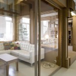 Interior Glass Contemporary Extraordinary Interior Glass Doors For Contemporary House Completed With White Sectional Sofa In Tufted Design Furnished With Table And Flooring Stand Lighting Interior Design Modern Appearance And Exotic Interior Glass Doors