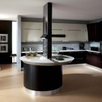 Modern Kitchen And Extraordinary Modern Kitchen Applying White And Black Interior With Kitchen Island Ideas In Oval Design Plus Furnished With Sectional Cupboards Kitchen Get The Beautiful Kitchen Island Ideas