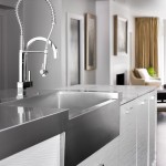 Kitchen Sink With Extravagant Kitchen Sink Faucets Mixed With Two Tones Countertop Design And Catchy Small Handle Hardware Kitchen Kitchen Sink Designs With Awesome And Functional Faucet