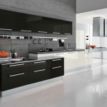 Black White With Fabulous Black White Kitchen Color With Modern Kitchen Cabinets In Sleek Design Completed With Sink And Furnished With Range Equipped With Countertop Kitchen Modern Kitchen Cabinets Design Inspiration