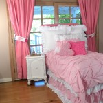 Kids Bedroom Flooring Fabulous Kids Bedroom Applying Wooden Flooring Plus Pink Kids Room Curtains In Tie Back Design Furnished With Single Bed And Completed By White Nightstand Decoration The Better Appearance Through The Kids Room Curtains