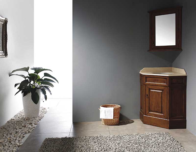 Brown Touching Bathroom Famous Brown Touching For Corner Bathroom Vanity Units With Single Mirror And Trash Bathroom Corner Bathroom Vanity Giving Unique Effect For Small Bathroom Design
