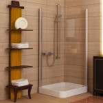Corner Showerbath Glass Fascinating Corner Shower Bath Applying Clear Glass Frame Furnished By Shower Of Small Bathroom Remodel And Completed With Towel On Wooden Bathroom Shelves Bathroom Comfortable Small Bathroom Ideas For Washing In Charming Style
