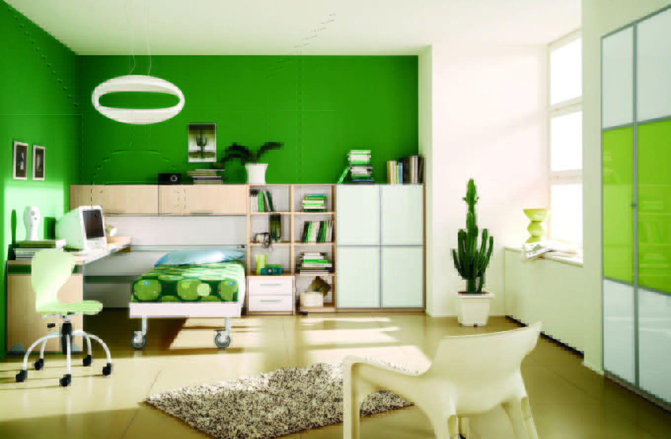 Kids Bedroom Green Fascinating Kids Bedroom With Dark Green Kids Room Paint Ideas Furnished With Single Bed And Desk Completed With Cupboard And White Chair Plus Soft Rug Kids Room Colorful And Pattern Kids Room Paint Ideas