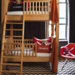 Kids Room 2 Fascinating Kids Room Furniture For 2 Boys Design Ideas With Rustic Wooden Bunk Beds Design And Modern Molded Plastic Chairs Idea Also Classic Black Window Curtains Plus Cute Teddy Bear Doll Furniture Composing The Special Type Of Kids Room Furniture