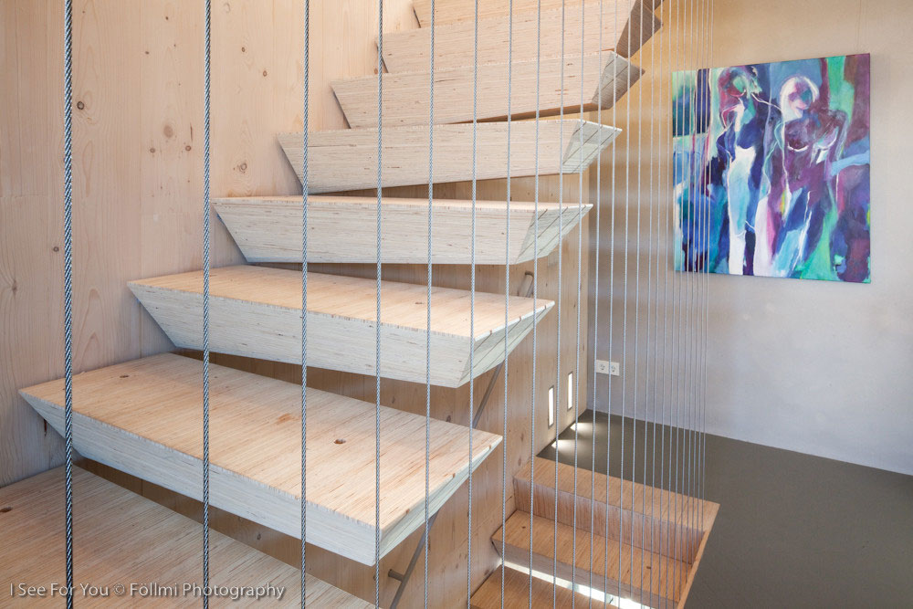 Stairs Design Wire Fascinating Mounted Stairs Design With Cable Wire Staircase And Wooden Floor Tiles Ideas Architecture Sustainable Contemporary Home With Strongly Rustic Elements