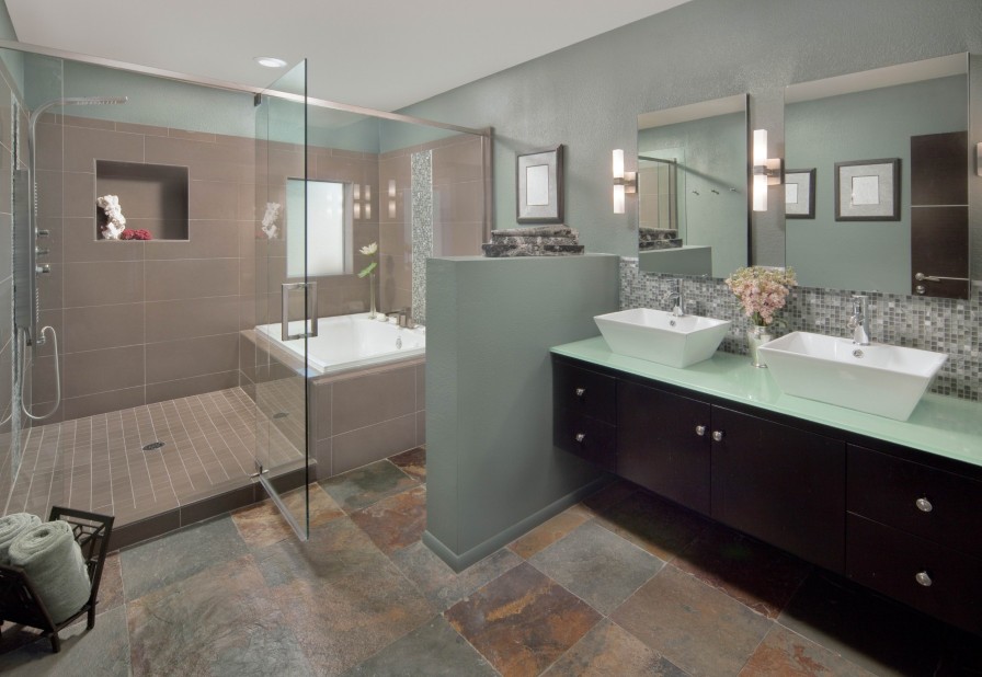 Bathtub Plus Equipped Fashionable Bathtub Plus Bathroom Shower Equipped With Rain Showerhead Paired With Trendy Vanity  Smart Ideas To Enhance Small Bathroom Shower 