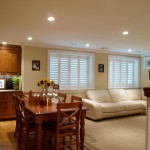 Basement Ideas Living Fashionable Finished Basement Ideas With Open Living And Dining Space With Traditional Furniture Using Wooden Dining And White Sofa Basement Finished Basement Ideas With Decorative Style