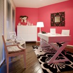 Pink Wall Modern Feminine Pink Wall Mixed With Modern Mid Century Home Office Furniture And Grey Venetian Blinds Office Some Tips For Creating Relax And Comfortable Office Or Work Space At Your Home