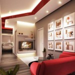Red Sofa Living Fetching Red Sofa In Modern Living Room Decor Ideas With Wall Art Design And Remarkable TV Unit Living Room Living Room Decorating Ideas Features Ergonomic Seats Furniture