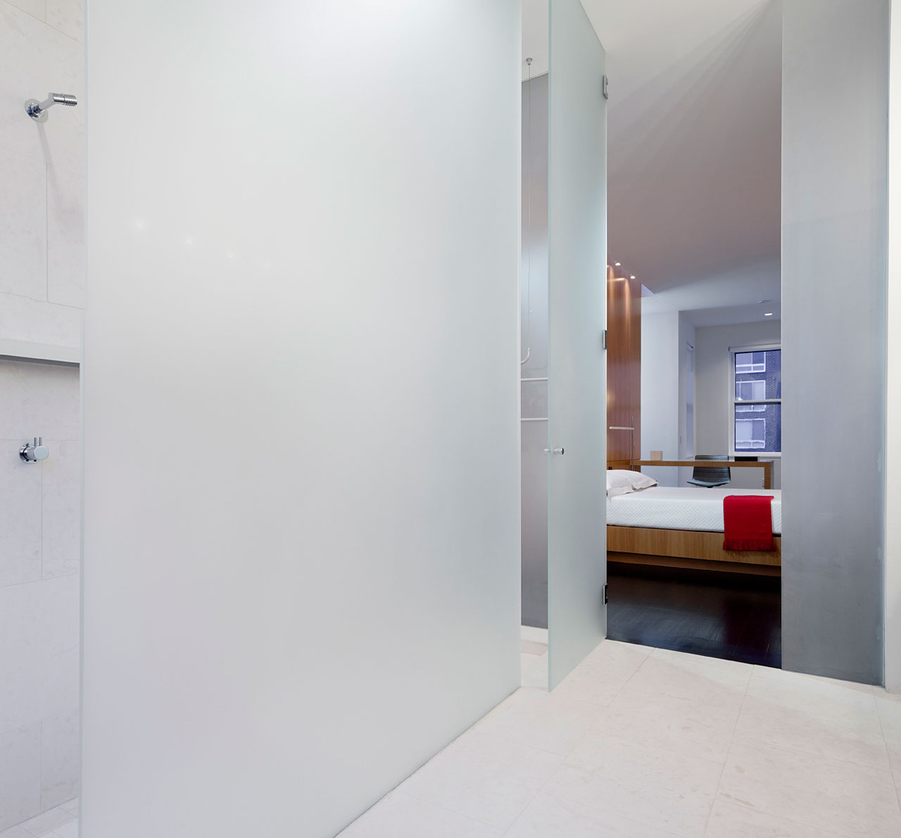 Glass Door Modern Frosted Glass Door And Wall Modern Bathroom Design For Small Spaces With White Interior Color Decorating Ideas Architecture Elegant Row House With Open Plan Contemporary Space