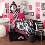 Bedding Set White Funky Bedding Set Design And White Desk Feat Cute Dorm Decorating Idea With Wall Photos Plus Black Fur Area Rug Decoration Minimalist Dorm Decorating Ideas Along With Compact Features And Simple Accessories