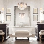 Modern Bathroom Lighting Glamorous Modern Bathroom With Bathroom Lighting Fixtures Installed With White Bathtub Applying Claw Handle Faucet And Furnished With Double Vanity Sinks Bathroom The Greatnesses Of Bathroom Lighting Fixtures