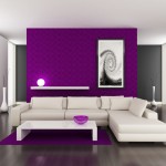 Modern Living Purple Glamorous Modern Living Room Applying Purple Living Room Paint Ideas With White Sectional Sofa And Table On Rug Furnished With Ball Lamp On Wall Cabinet Living Room Modern Living Room Paint Ideas With Color Combination