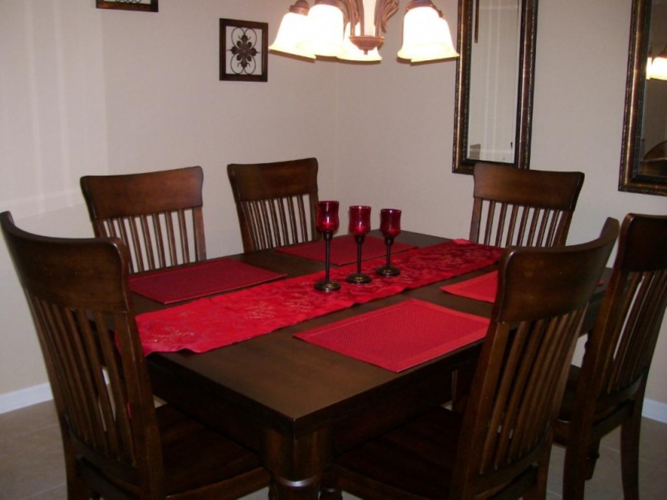 Red Dining Pads Glamorous Red Dining Room Table Pads Feats With Classic Down Light Chandelier And Maroon Candle Pots Dining Room 10 Stylish Dining Table Pads For Your Ultra Home Appearance