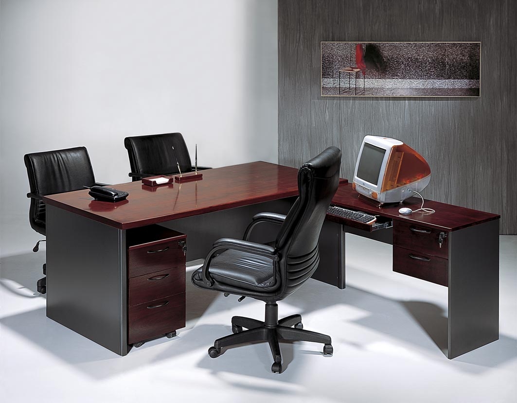 Modern Black Office Glossy Modern Black Wooden Sectional Office Desk With Leather Swivel Chairs Set On White Floor Background Idea Office Elegant Office Room With Modern Office Desk