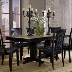 Black Dining With Gothic Black Dining Room Set With Decorative Candelabrum Centerpiece Set Near French Window Dining Room Various Dining Room Sets For Your Comfortable Meal Time