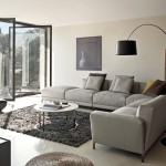 Living Room Using Gray Living Room Interior Design Using Contemporary Style With Glass Revolving Door And Black Lampshade Design Ideas Living Room Gray Living Room In Luxury And Elegance Realm