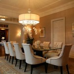 Round Chandelier Table Great Round Chandelier Or Black Table Idea Feat Rectangular Area Rug Design And Comfy White Leather Dining Chairs Dining Room  White Leather Dining Chairs Inducing Beauty As Well As Elegance 