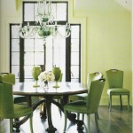 Upholstered Chairs Unusual Green Upholstered Chairs Design Also Unusual Chandelier Feat Chic Dining Room Paint Color Idea Plus Big Round Table Dining Room Marvelous Dining Room With Chic Paint Color Schemes