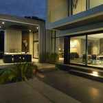 Exterior Design Simple Home Exterior Design Decorated With Simple Modern Outdoor Lighting Decoration Combined With Small Pond Ideas Outdoor Charming Outdoor Living Spaces For Your Modern Dwelling