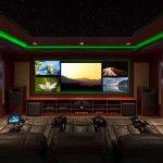 Media Room Five Impressive Media Room Design With Five Different Flat Screened TV On The Wall Complete Media Players And Black Cushioned Seats For Media Room Ideas Decorative Media Room Ideas In Contemporary Design