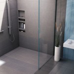 Caption Linear Cubical Individual Caption Linear Drain For Cubical Shower Paired With Rain Showerhead Also Glass Door  Bathroom  Interesting Showers With Linear Drain 