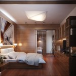 Brown And Of Inspiring Brown And White Interior Of Men's Bedroom Ideas With Queen Bed And Wall Sconces Lighting Furnished With Wall Nightstand Completed By Flower As Decor Bedroom Mens Bedroom Ideas: The Design Character