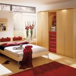 Red And Bedroom Inspiring Red And Nature Of Bedroom Design Ideas With Queen Bed And Nightstands Furnished With Wall Cabinet And Vases Flower Decorations Also Completed With Red Rug Bedroom 15 Charming Bedroom Design Ideas For Beautiful Hillside Homes