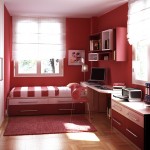 Red Kids Ideas Inspiring Red Kids Room Paint Ideas Matched With Red Kids Bedroom Interior With Single Bed On Platform Drawers And Wall Cabinet Plus Completed With Desk Sets Kids Room Colorful And Pattern Kids Room Paint Ideas