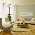 Living Room With Interesting Living Room Paint Ideas With Wall Decoration Furnished With Wooden Table On Circle Rug Completed With Sofa And Unique Armless Chairs Living Room Modern Living Room Paint Ideas With Color Combination