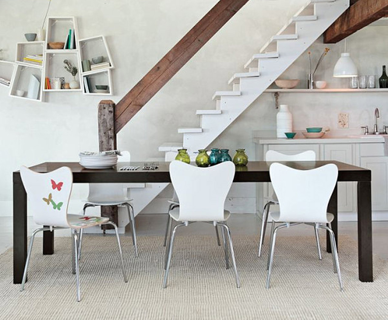 Simple Parsons Dining Interesting Simple Parsons Expandable Wooden Dining Table Design Ideas With Modern Molded Plastic Designer Chairs In White Color Also Good Tigress Soft Style Carpet Colors Dining Room Choosing The Right Dining Room Tables