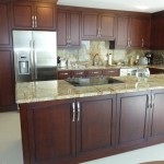 Cabinet Refacing Material Kitchen Cabinet Refacing Using Wooden Material And Cream Kitchen Countertop Made From Marble Material Design Kitchen Kitchen Cabinet Refacing For Totally Different Look