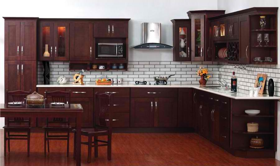 Shaped Kitchen Attractive L Shaped Kitchen Design Filled Attractive Subway Backsplash Tile Feat Amazing Black Shaker Style Cabinets And Glass Exhaust Hood Kitchen  Decorating Finest Kitchen With Catchy Look By Admirable Shaker Style Cabinets 