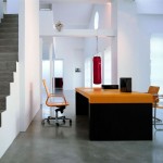 Desk With Idea Large Desk With Colorful Top Idea Feat Modern Orange Office Chairs Plus Concrete Flooring Design Office  Futuristic Chairs That Will Improve The Interior Designs Of Your Offices 