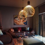 Gold Pendant And Large Gold Pendant Lamp Shades And Wicker Lounge Couch With Throw Cushions Living Room 11 Cozy Modern Living Room Design Ideas For Families Of All Ages
