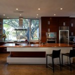 Brown Wooden Modern Lively Brown Wooden Countertop On Modern Large Island Mixed With Glossy Dark Wood Kitchen Cabinet Ideas Kitchen Marvelous Kitchen Cabinetry Designs