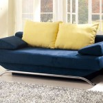 Room Filled And Living Room Filled French Window And Modern Blue Sofa Bed With Metal Leg Plus Yellow Pillows Living Room Convertible Living Room With Modern Sofa Beds