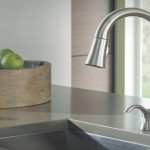 Lasting Stainless Combined Long Lasting Stainless Steel Countertop Combined With Deluxe Kitchen Sink Faucet And Under Mount Bowl Kitchen Kitchen Sink Designs With Awesome And Functional Faucet