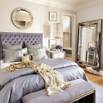 Bedroom With And Lovely Bedroom With Tufted Headboard And Foamy Bench Design Feat Awesome Large Leaning Wall Mirror Idea House Designs  Maximize Your Reflection On A Large Wall Mirror 