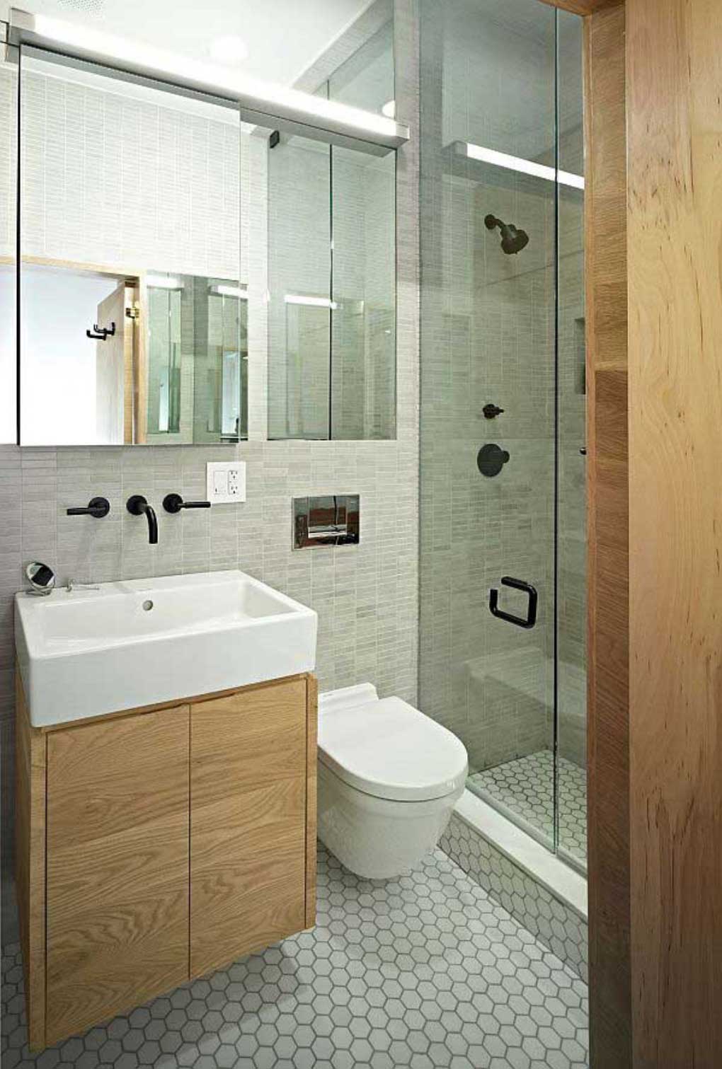 Bathroom Decorating Small Luxurious Bathroom Decorating Ideas For Small Space With Modern Glass Shower Enclosure Designs And Rustic Wooden Elements Bathroom Ideas Also Elegant White Sink Basin Design Bathroom The Most Comfortable Bathroom Decorating Ideas