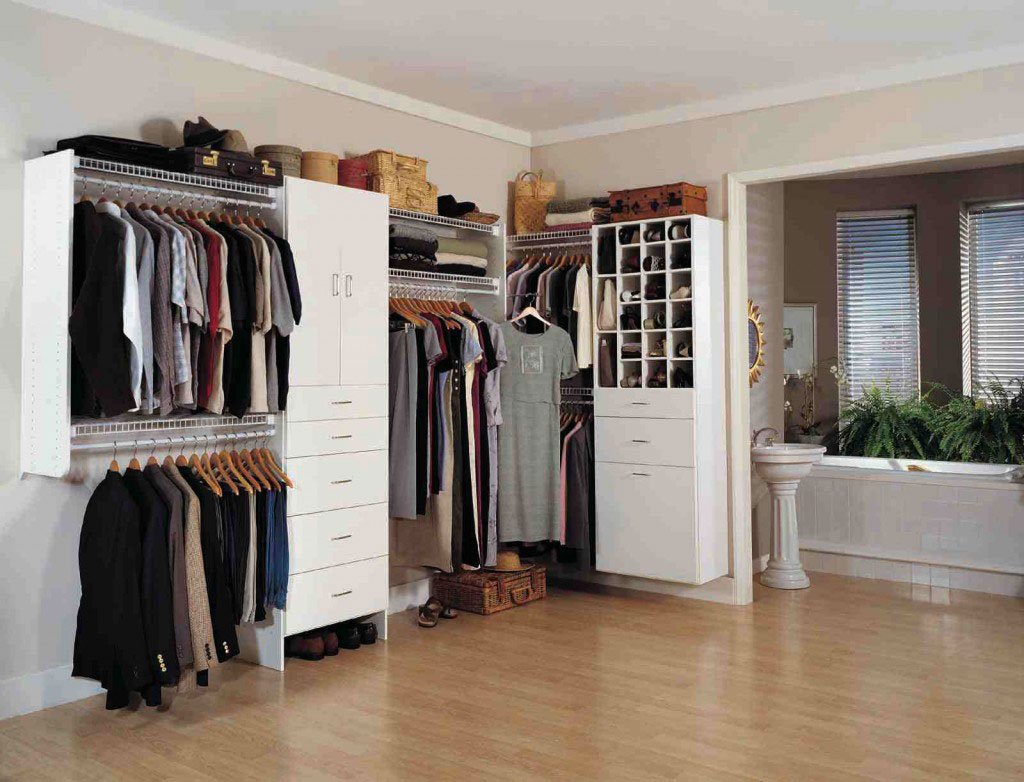 Small Closet White Luxurious Small Closet Idea With White Cabinets And Hanging Drawers Feat Top Racks Also Bottom Shoe Storage Decoration  Brilliant Ideas For Creating Small Closet 
