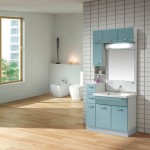 Contemporary Bathroom Flooring Marvelous Contemporary Bathroom With Wooden Flooring Tile Design Ideas Completed With Blue Bathroom Vanity Cabinets Furnished With Mirror And Added With Cabinet Lighting Bathroom 15 Bathroom Vanity Cabinets For Your Captivating Home