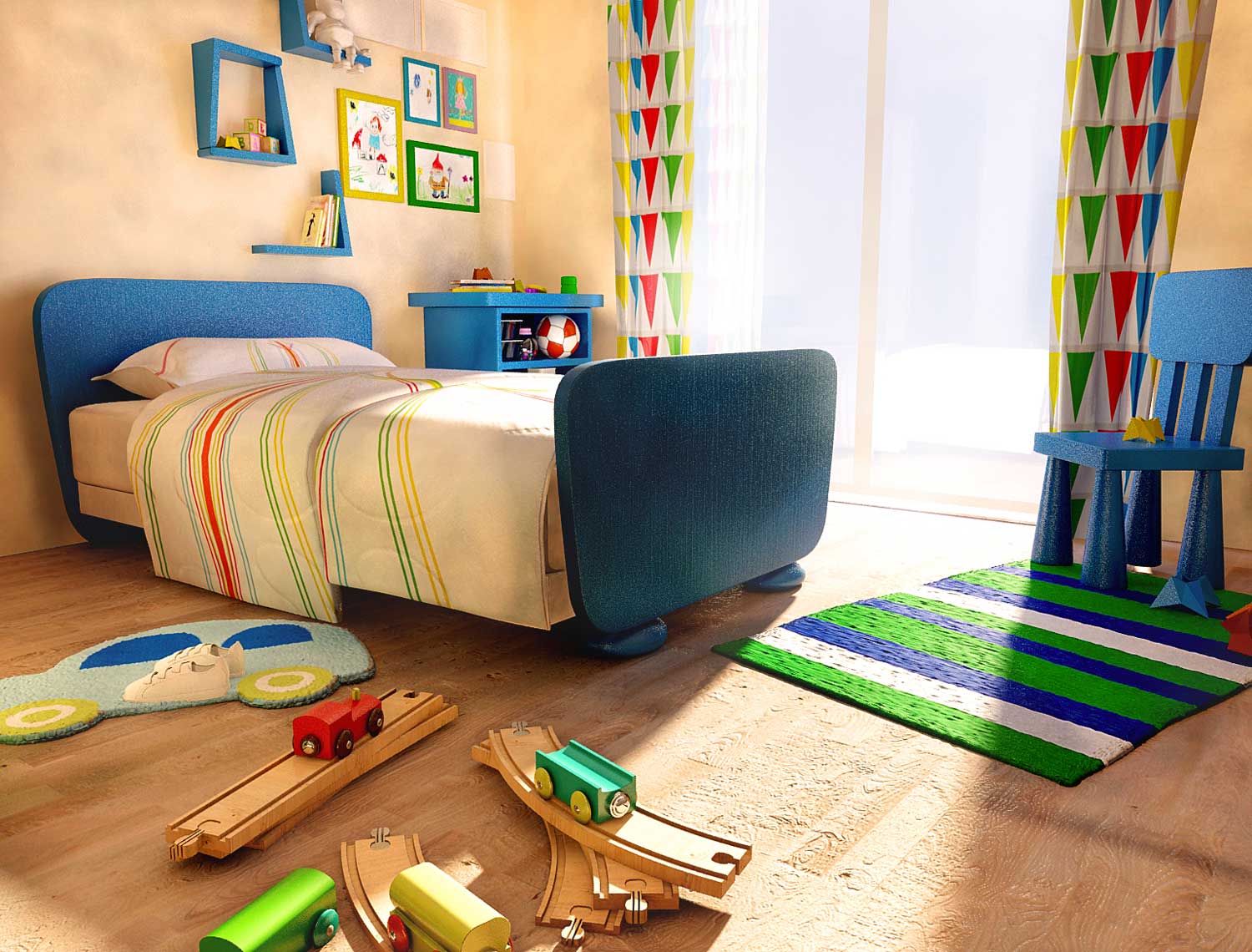 Contemporary Kids Kids Marvelous Contemporary Kids Bedroom Of Kids Chat Rooms With Single Bed On Blue Platform Furnished With Wall Cabinet Plus Completed With Chair On Striped Rug Kids Room Design And Furniture Of Kids Chat Rooms