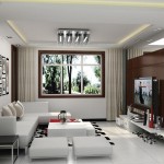 Living Room With Marvelous Living Room Decorating Ideas With White Sectional Sofa And Ottomans Furnished With Black Nightstand And Table Also Completed With Wall Flat Screen TV Living Room Tips For Living Room Decorating Ideas