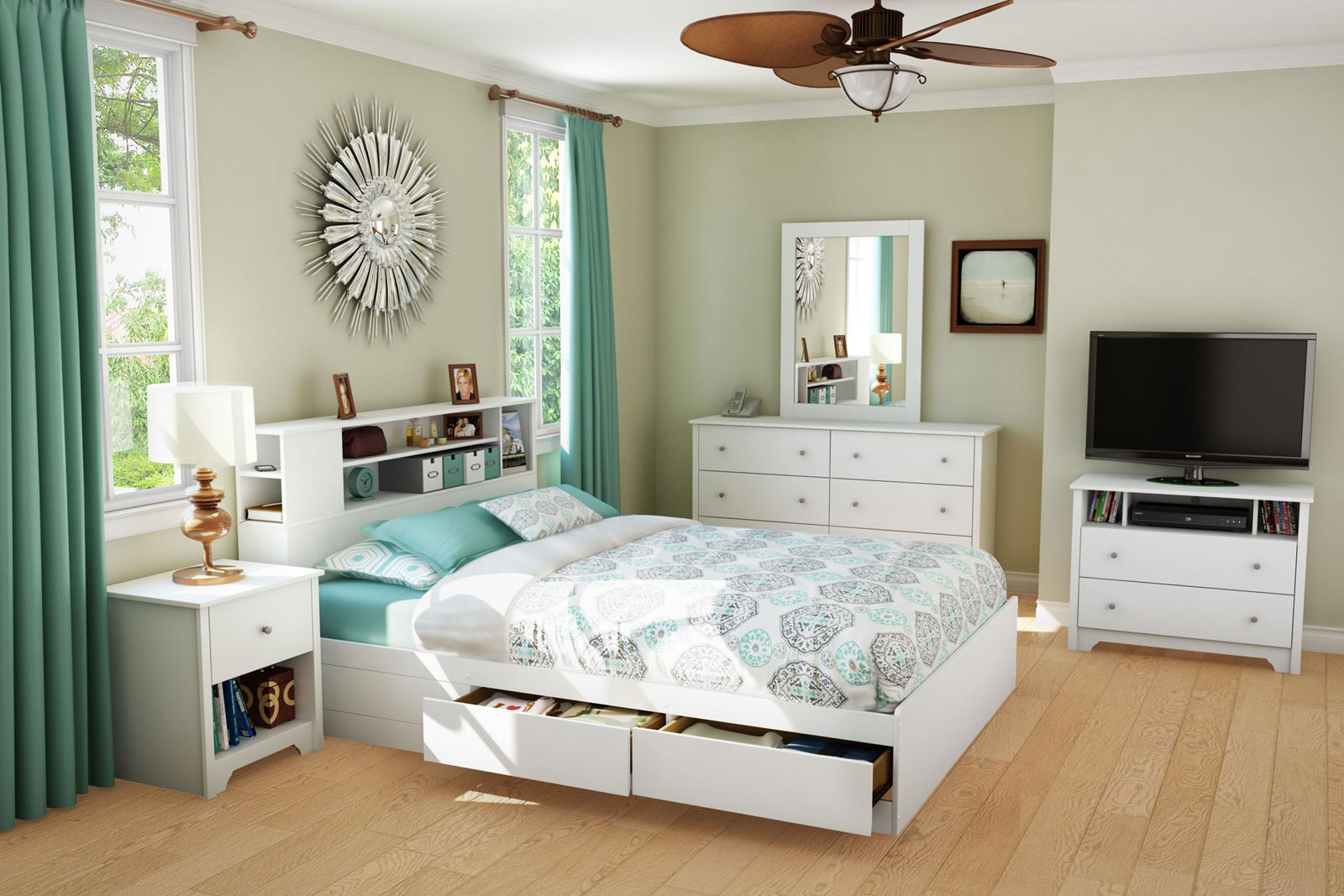 Queen Bedroom Contemporary Marvelous Queen Bedroom Sets In Contemporary Bedroom Including Queen Bed Applying Platform Drawers With Cabinet Headboards Furnished With Night Lamp On Nightstand Bedroom Queen Bedroom Sets For The Modern Style